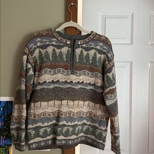 Vintage Icelandic Design Wool Sweater  Size Medium